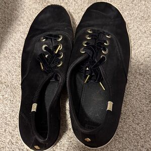 Kate Spade Black Sneakers with Gold Accents